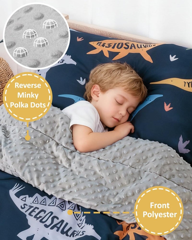 TinyPalsa Dinosaur Toddler Bedding Set, 4-Piece Comforter Set for Girls and Boys, Breathable Crib Bedding Includes Ultra-Soft Plush Minky Comforter, Flat and Fitted Sheets, and Reversible Pillowcase - Image 2